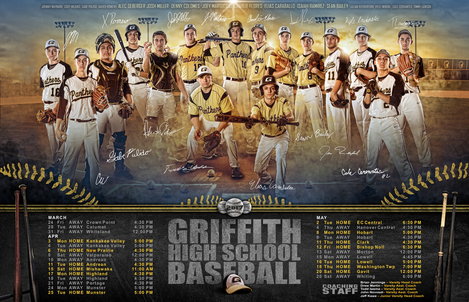 GHS BASEBALL TEAM CALENDAR RE