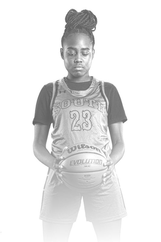 Thumbnail: TF South Girls Basketball "Washout!" B&W Image Digital