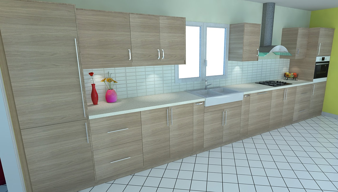 Cuisine Ikea Ringhult Gris Clair Brillant