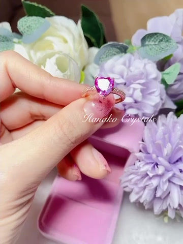 Thumbnail: Pink Heart Tourmaline Ring