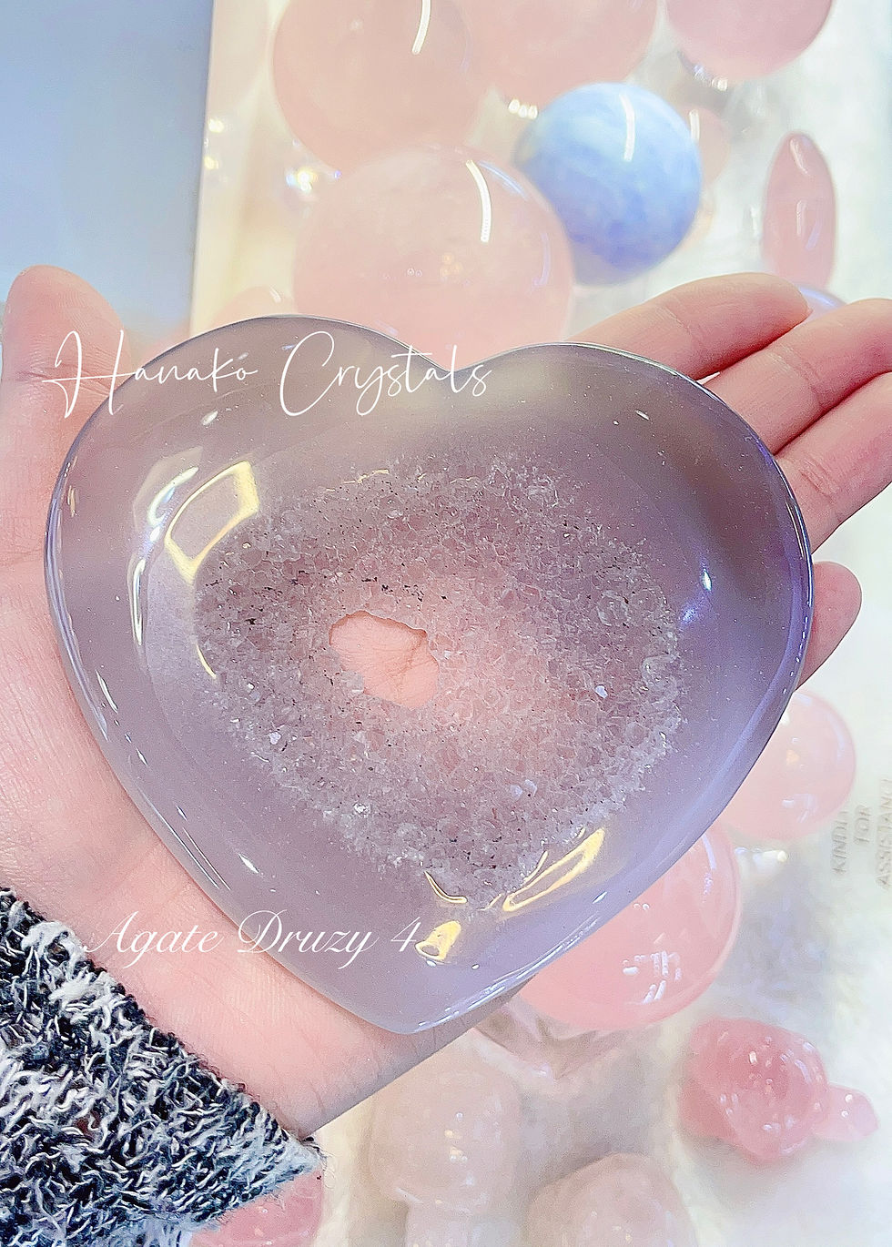 Agate Druzy Heart 4