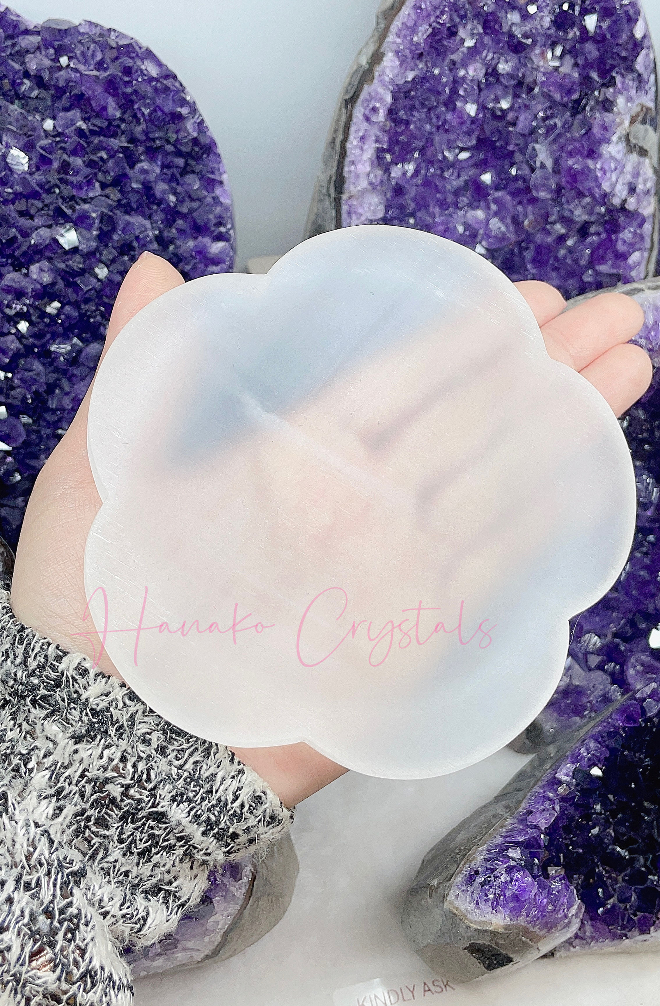 Morroco Selenite Flower Plate