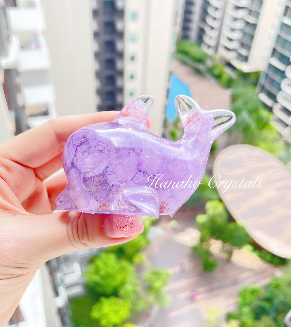 Thumbnail: Amethyst Crystal Resin Dolphin
