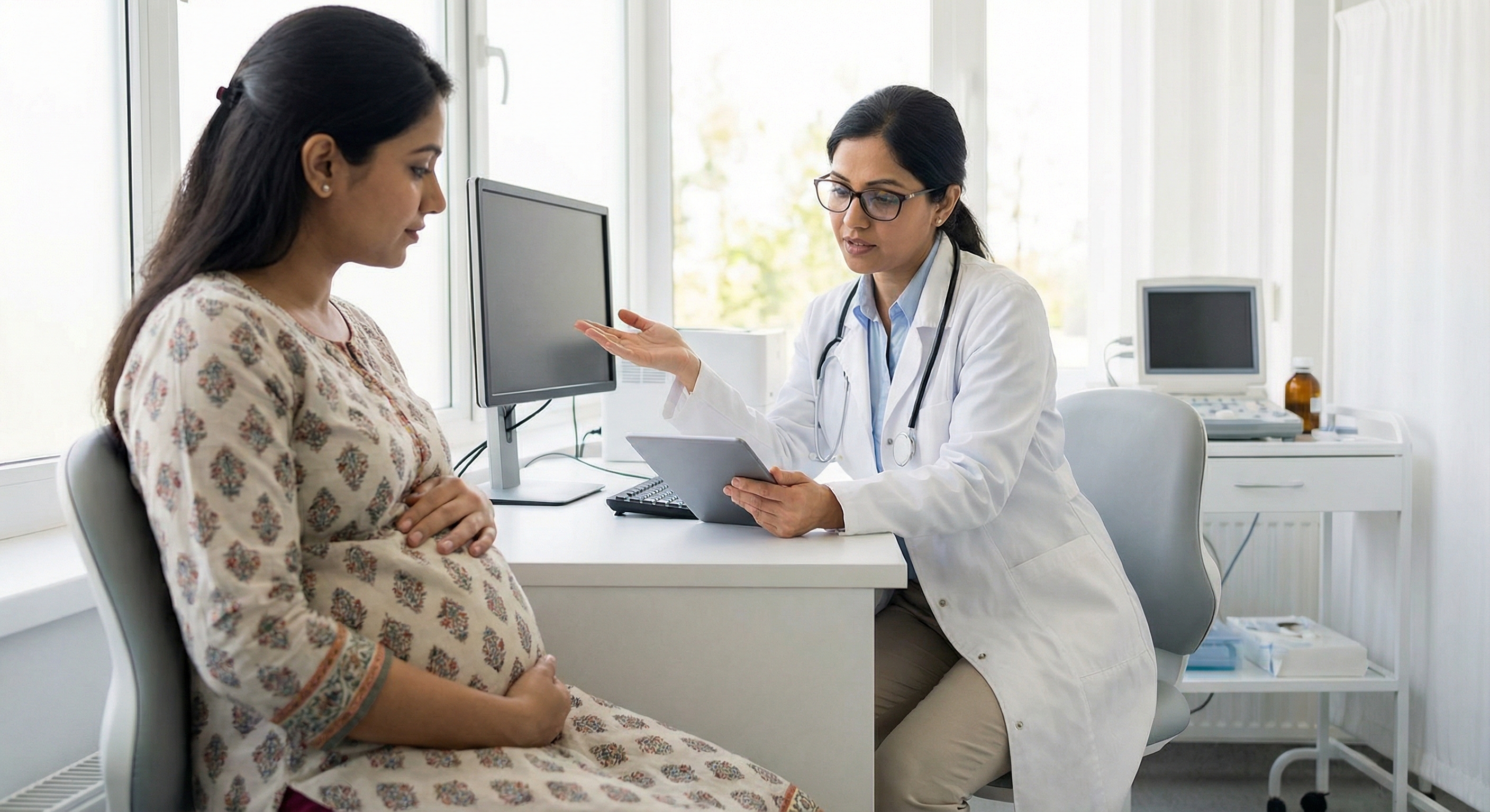 Doctor consulting patient for IUI treatment