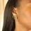 Thumbnail: Adinkra statement stud 18ct gold-plated tarnish resistant earrings