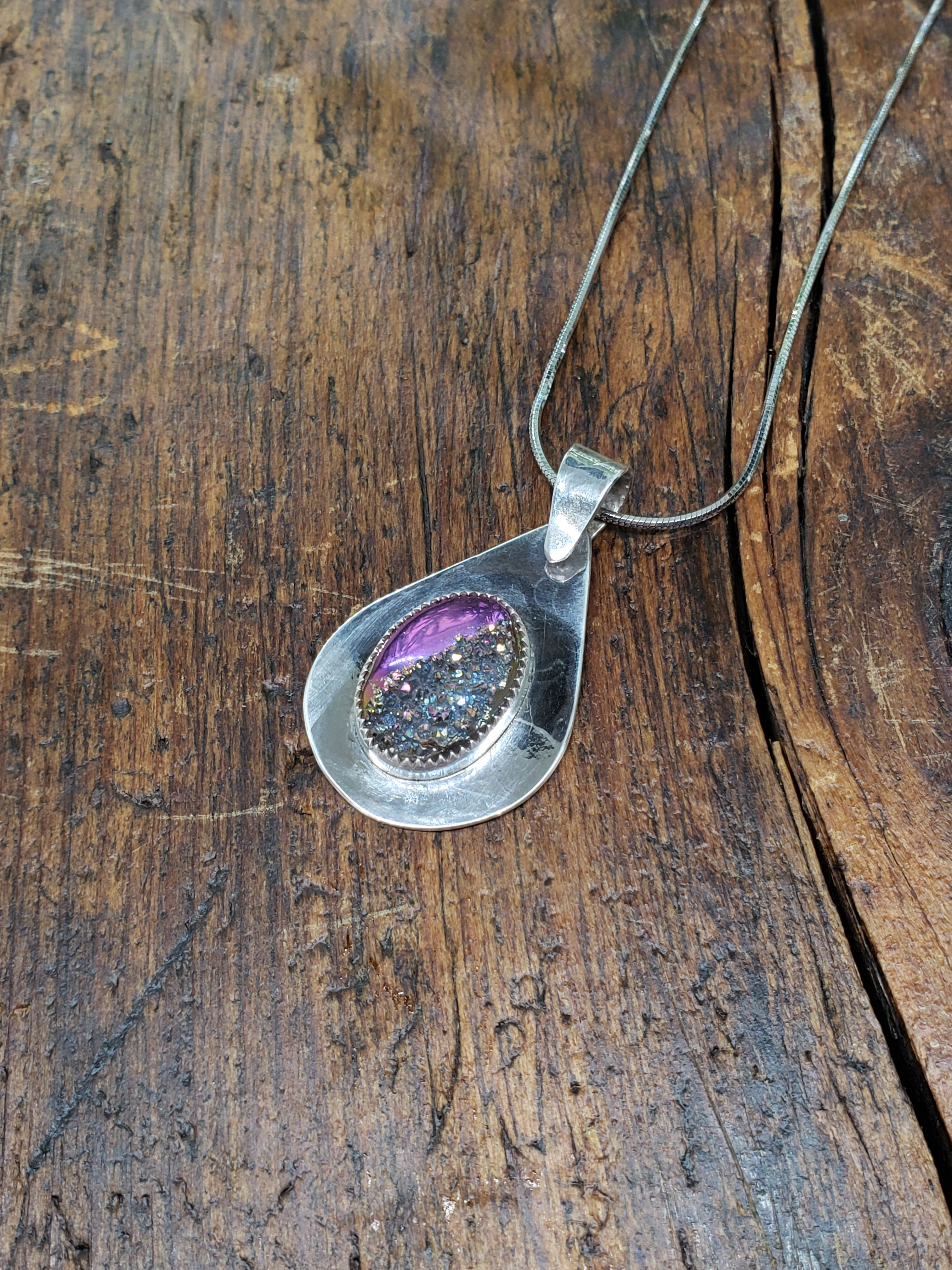 Titanium Druzy Necklace