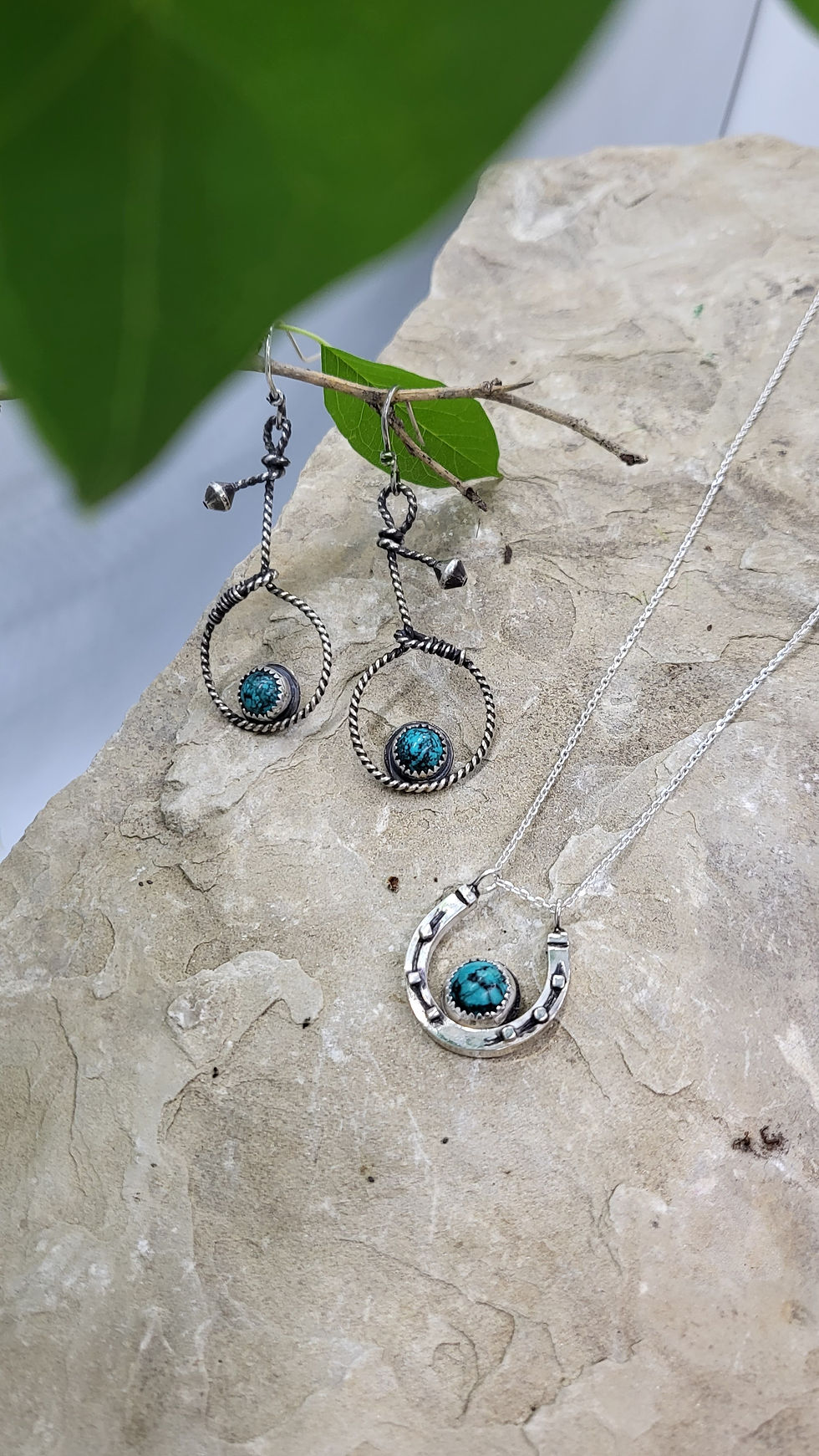 Thumbnail: Lasso Earrings with Turquoise