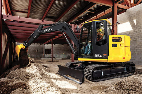 John Deere 85G Mini Excavator, 17,900lbs — photo 1