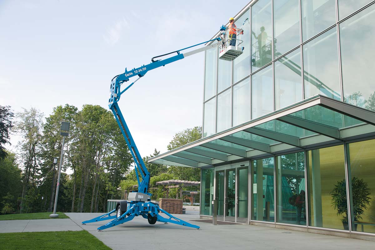 Genie TZ34/20, 34ft Electric Towable Knuckle Boom Lift — photo 3