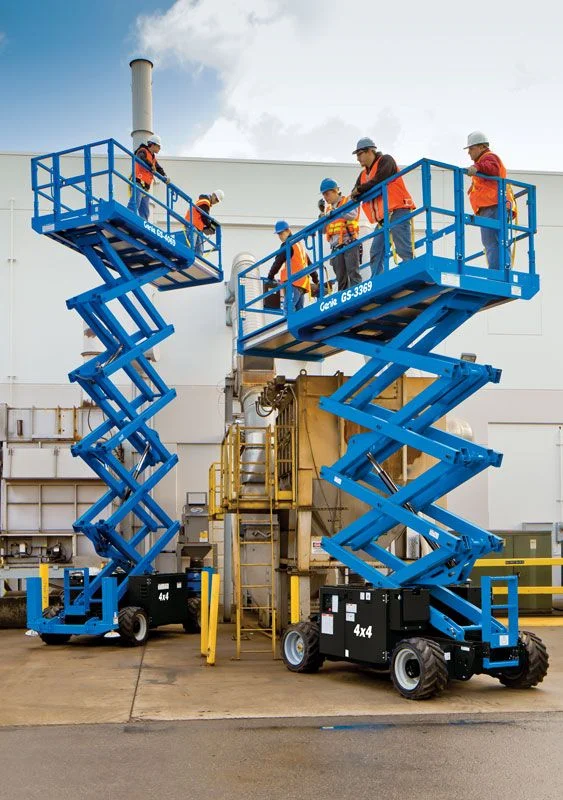 Genie 26ft, 68-69" wide Rough Terrain Scissor Lift — photo 1