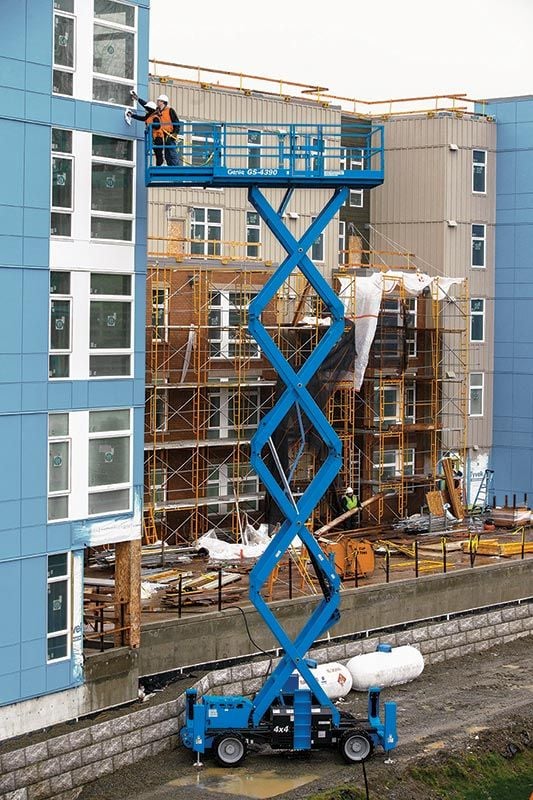 Genie 43ft, 90" wide Rough Terrain Scissor Lift — photo 3