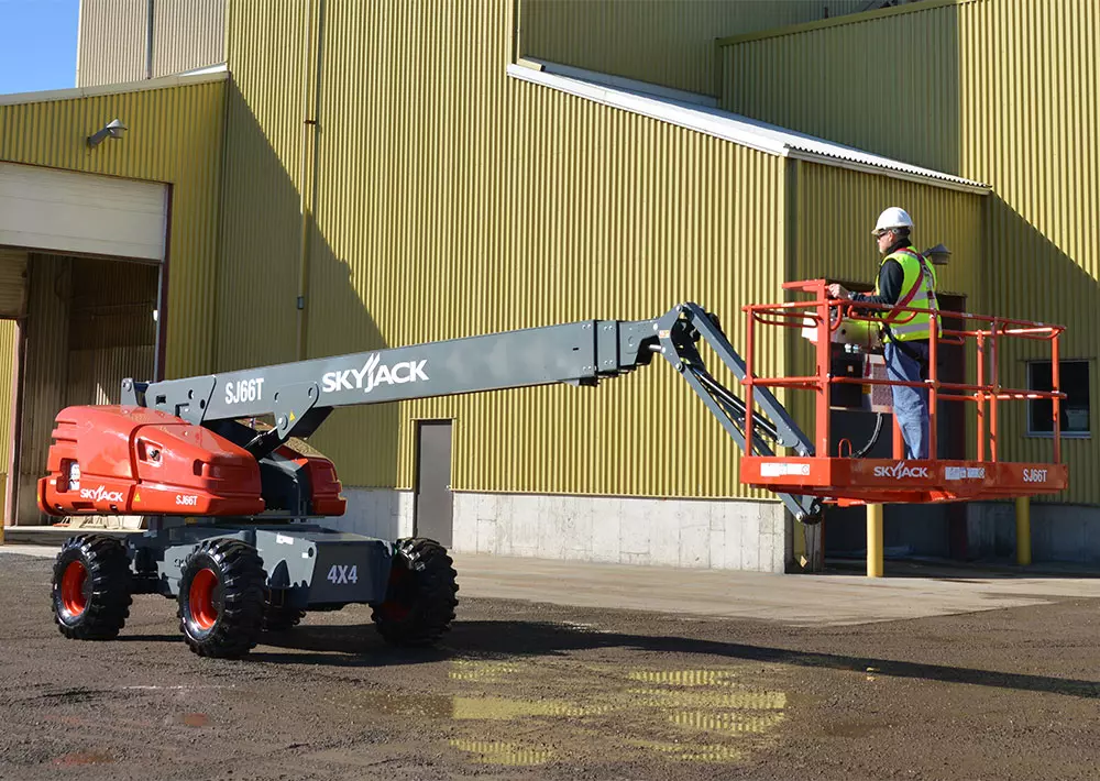 Skyjack SJ66T, 66ft Straight Boom Lift, 4WD — photo 1