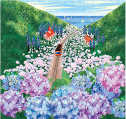 c015アジサイの川、6月