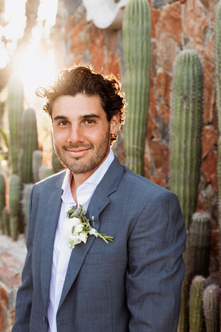 Groom portrait at Rancho Las Cruces in La Paz Baja California Sur. 