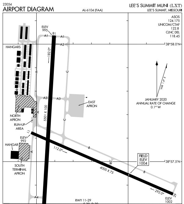 KLXT Airport Diagram