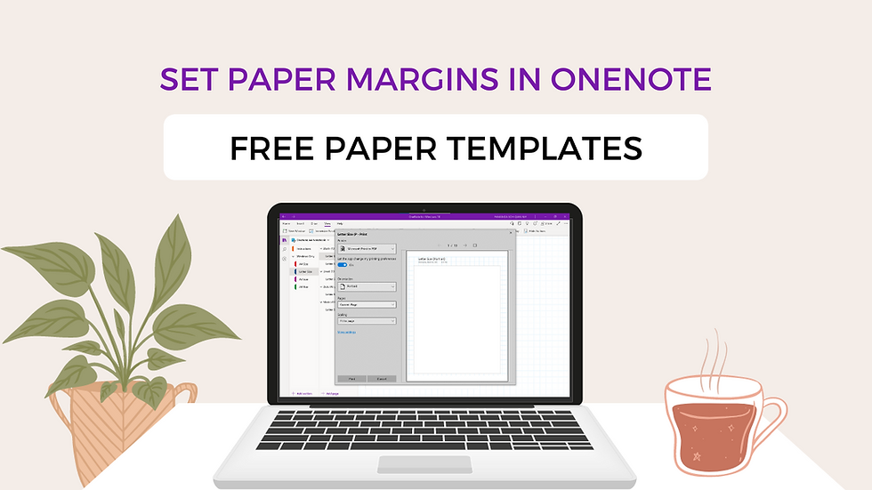 How to Set Paper Margins in OneNote (FREE Template)
