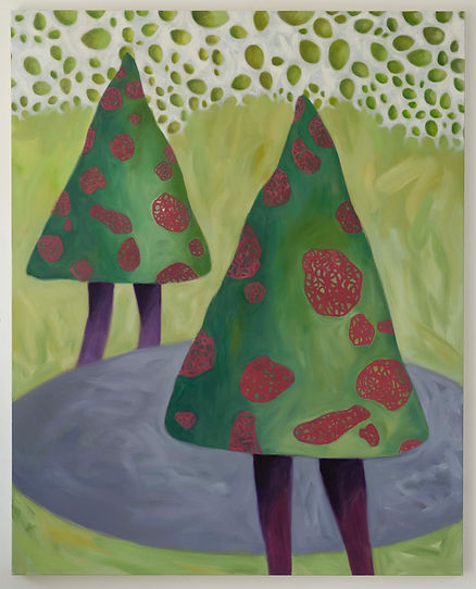 Vivien Blackett. Painting: Twin Peaks 2020, oil on canvas, 150 x 120 cm