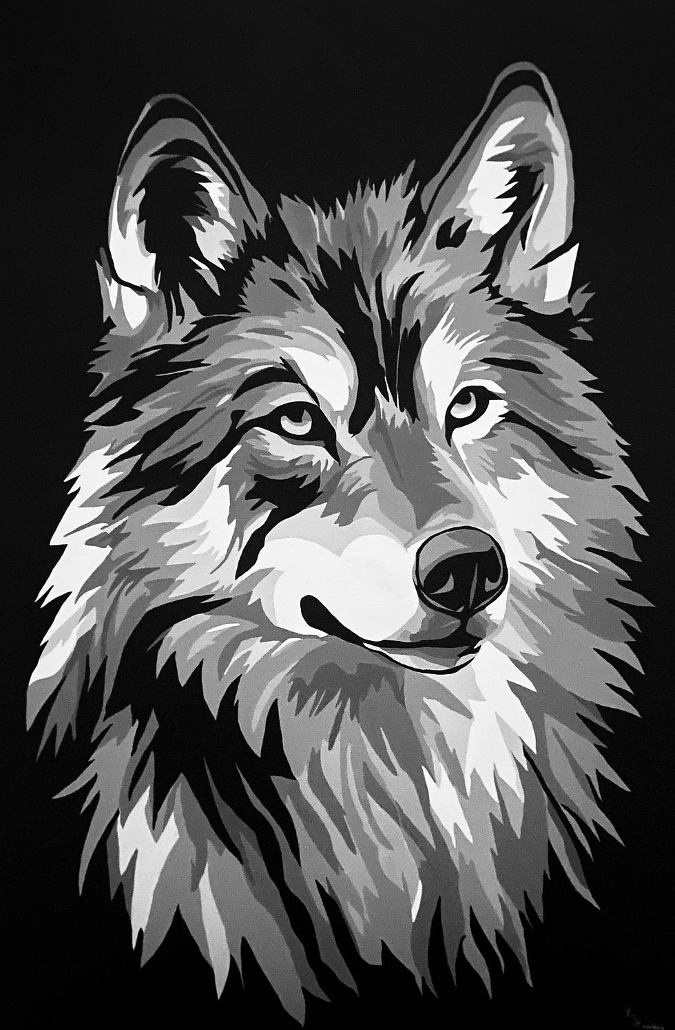 Northern Resolve Wolf Painting