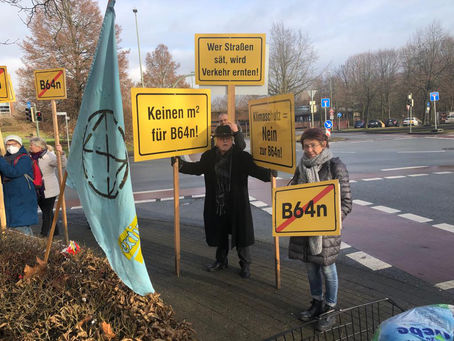 Protest gegen weiteren Straßenbau in Bielefeld