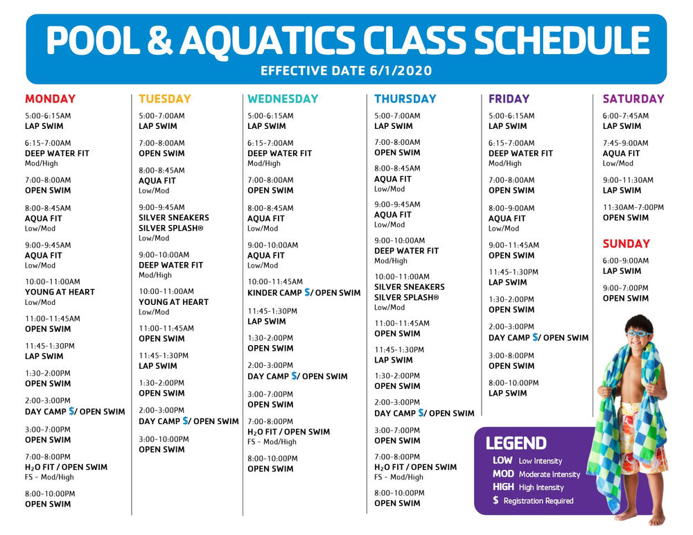 TEMPORARY POOL SCHEDULE