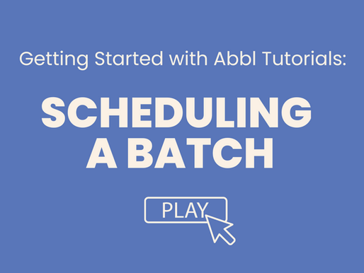 Scheduling a Batch | Getting Started With Abbl Brewery Management Software