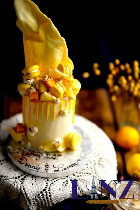 GF Lemon Honey Passionfruit Cube Cake
