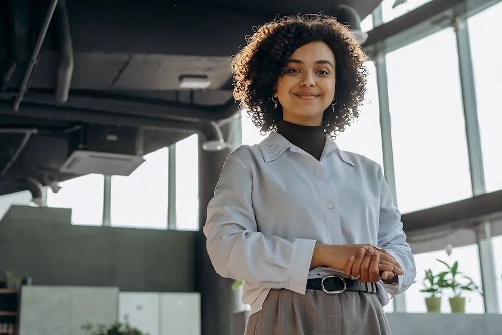 high achieving executive woman smiling