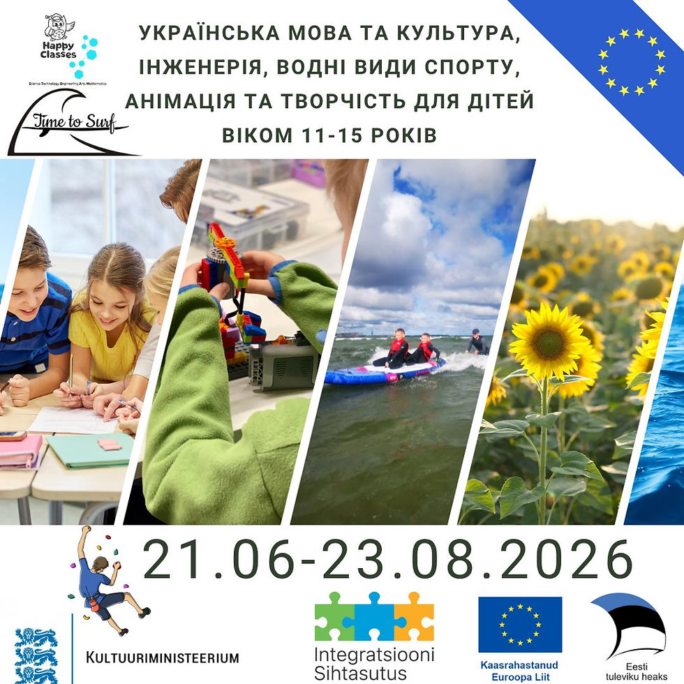 Tasuta loov- ja spordiprogramm Ukraina lastele Viimsis (11–15. a)