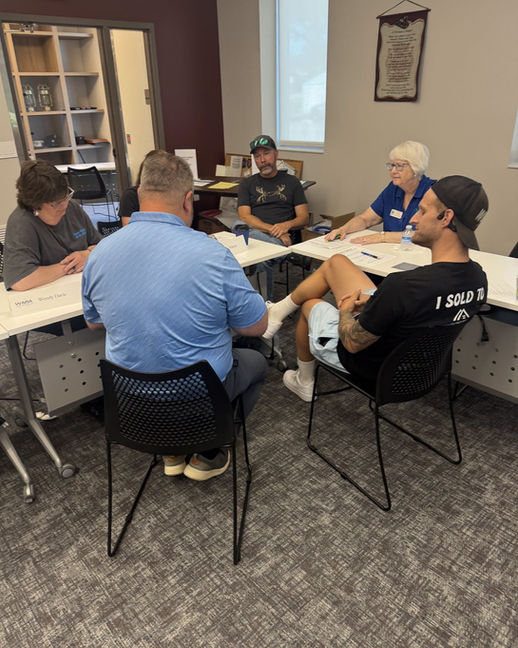 Waterville Business Alliance members in a meeting.