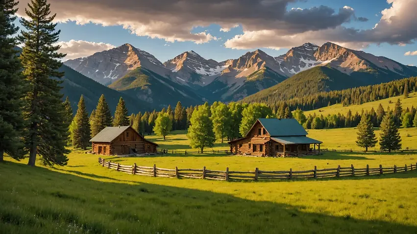 A scenic view of a hidden gem ranch in the Colorado Rockies