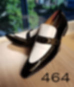 Thumbnail: Sapato Social Masculino Maier Verniz preto e cromo branco — Modelo 464