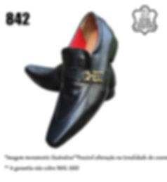 Sapato Maier Contraste marcante no Modelo 842: lesard preto e cromo Mod.842