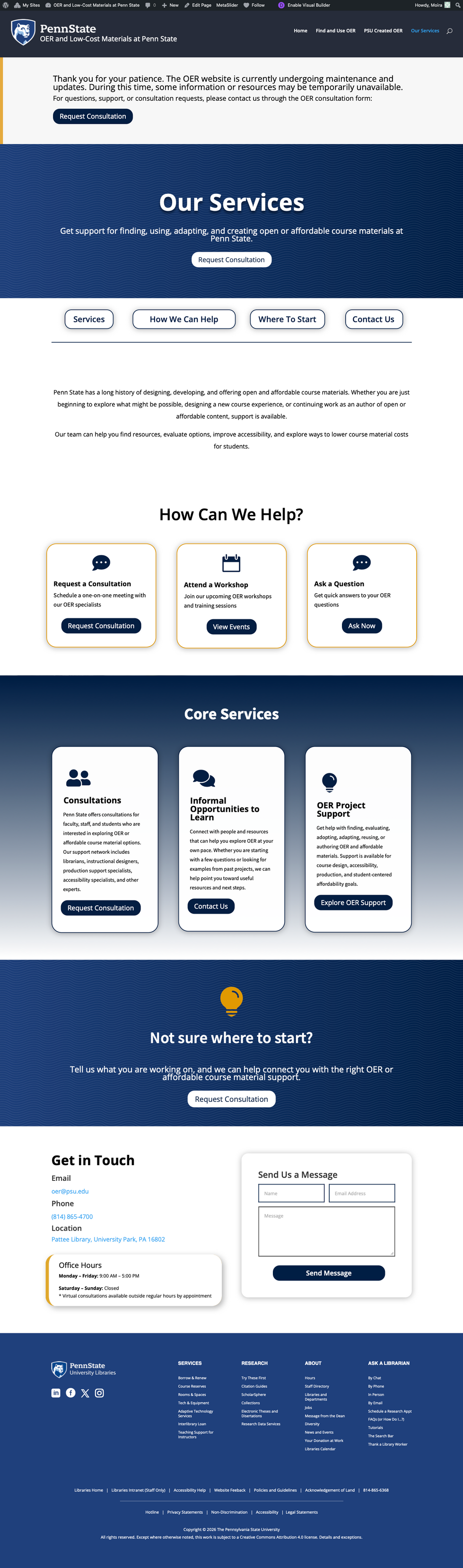 Our Services | OER and Low-Cost Materials at Penn State