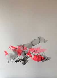 Christine Lévy-Rostagnat 2022 Paysage -poissons 65 x 50 encre et acrylique sur papier .jpg.jpg