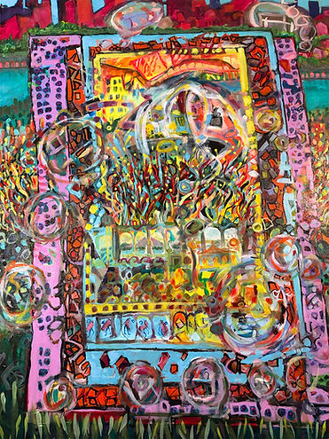 "Tumbling Weadeaters", 2026, 48"x 38"