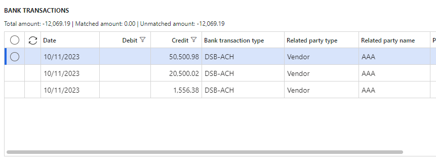 D365 Transactions