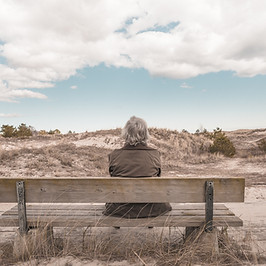 L'homme assis sur un banc