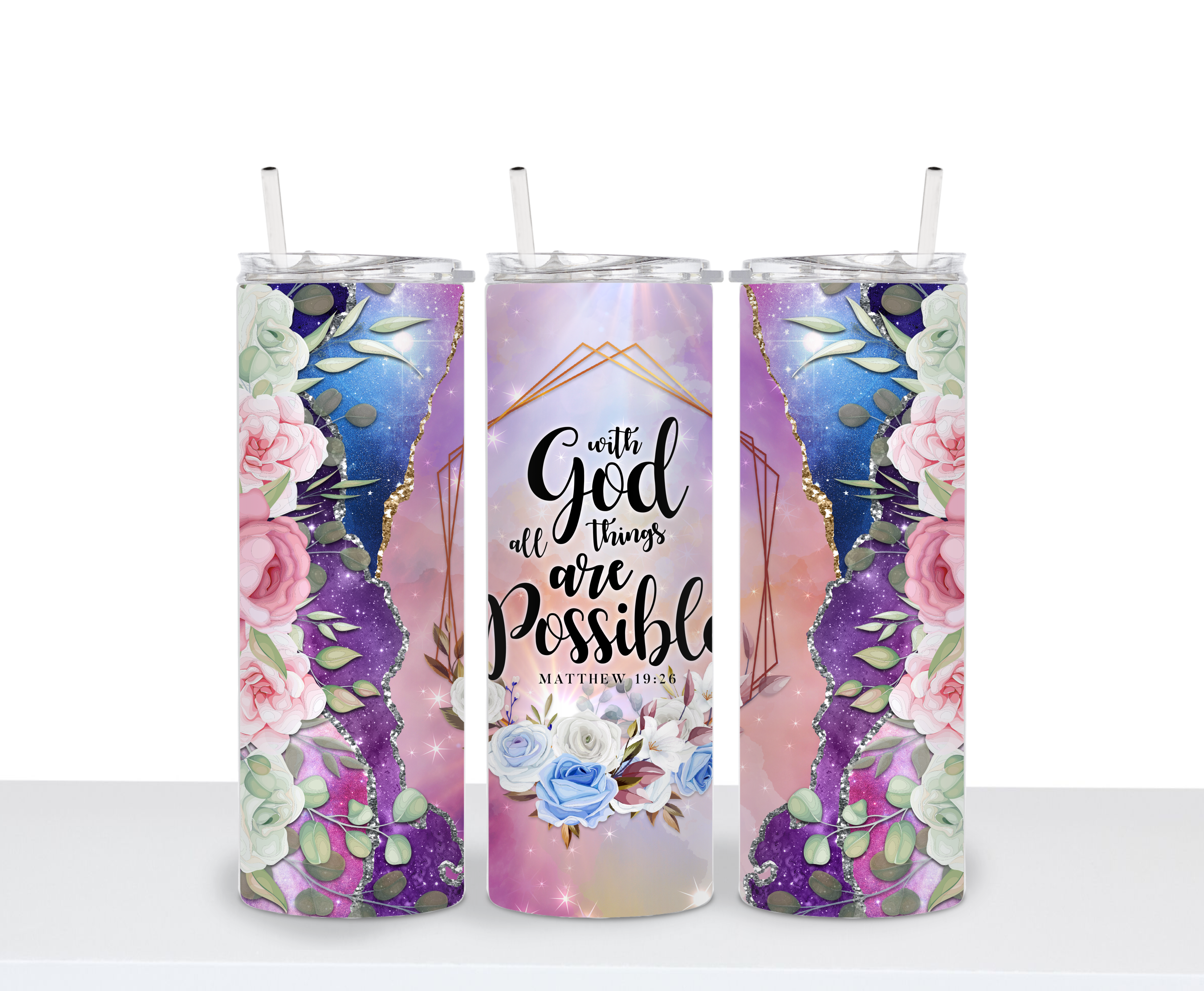 With God All Things Are Possible Tumbler