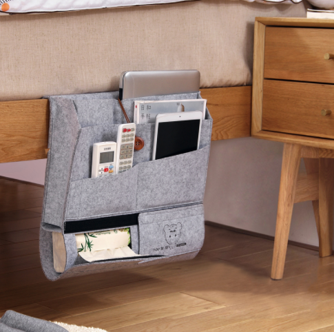 Thumbnail: Bedside Storage Bag, Felt Organizer for Bedside Use