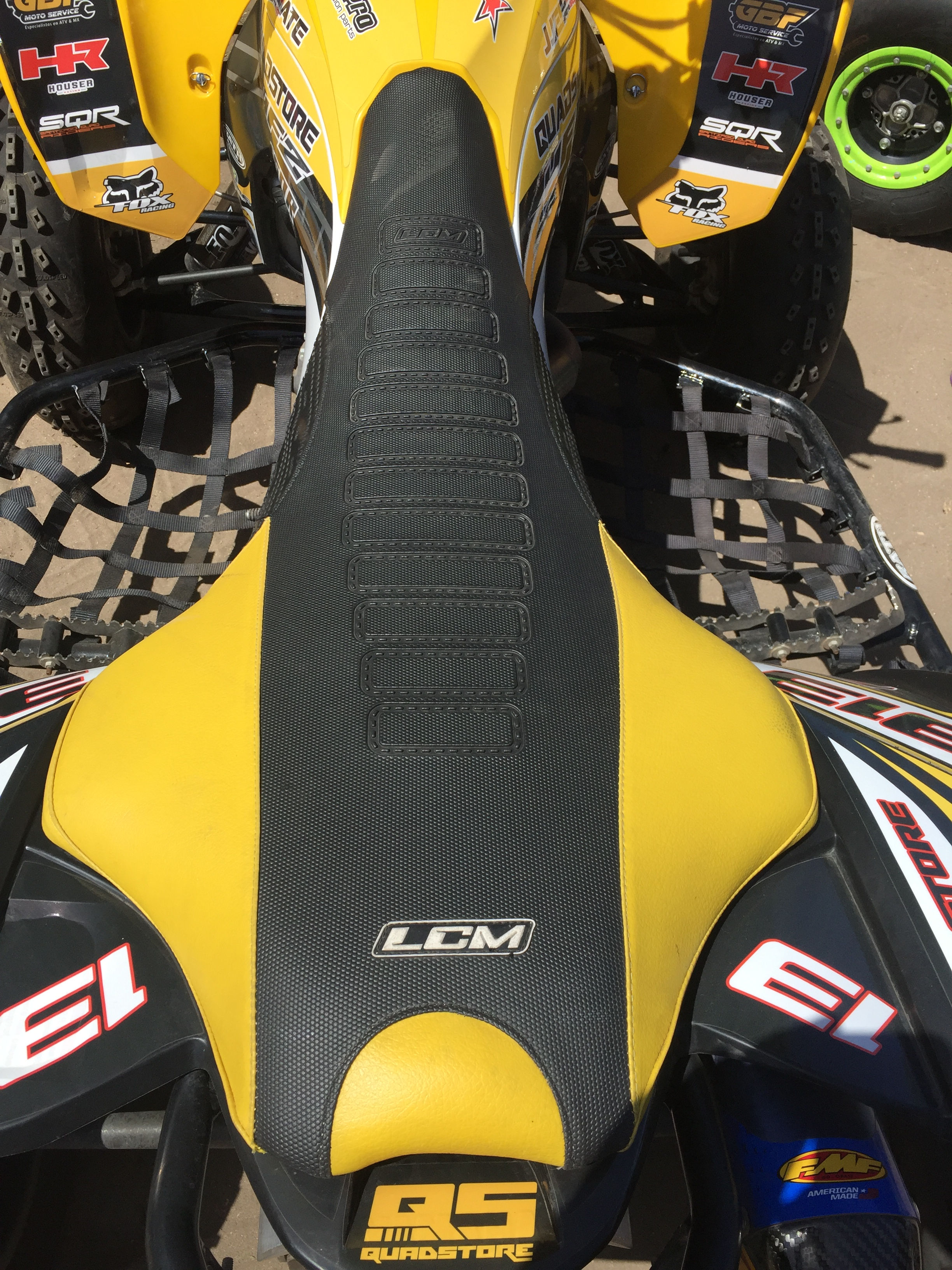 Funda asiento antideslizante LCM Yamaha YFZ450r Negro Amarillo