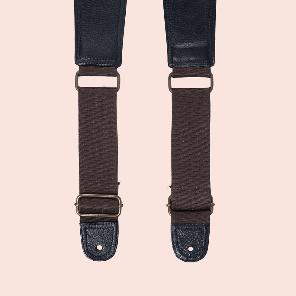 Thumbnail: Silky Nixi - 4" wide leather strap | adjustable | padded | all guitars/bass