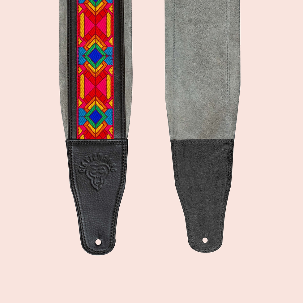 Thumbnail: Bavarian Glass - 4" wide suede leather strap | adjustable | padded | all guitars