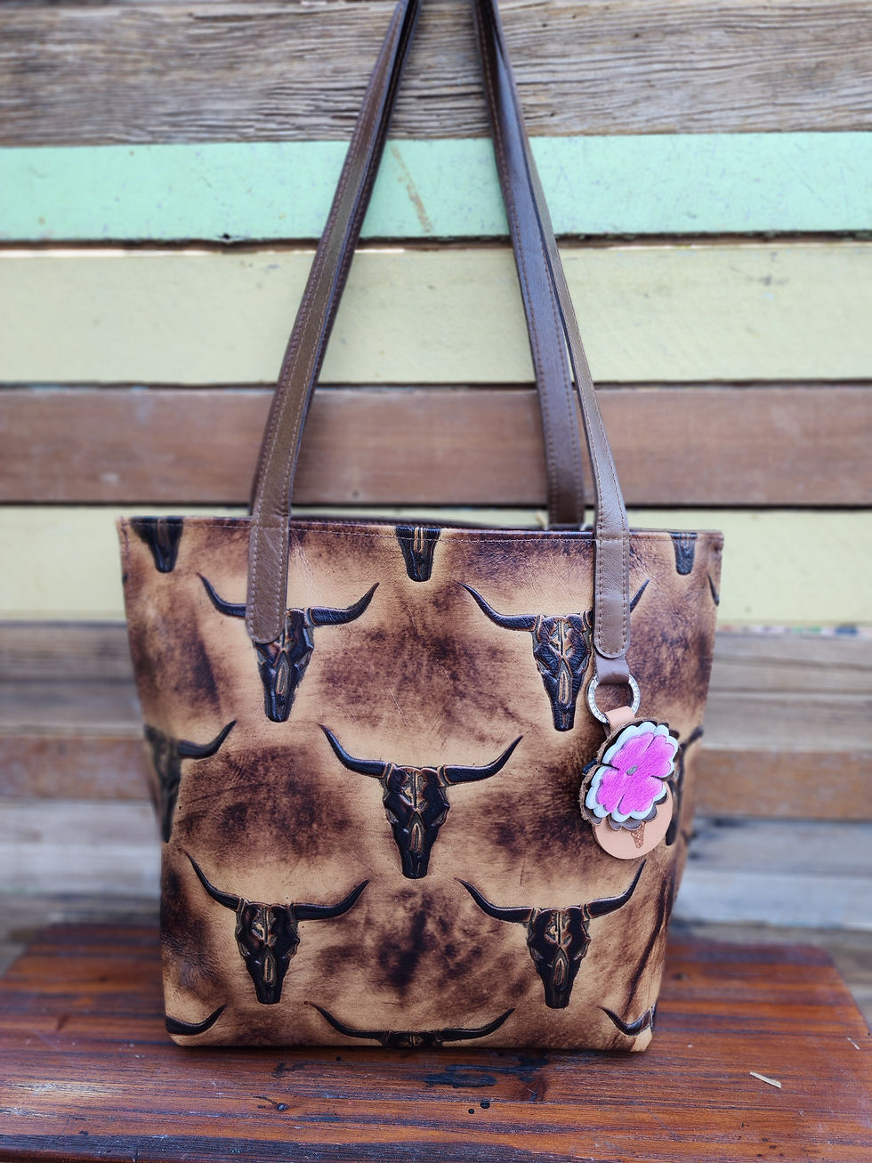 Market Tote- Longhorn