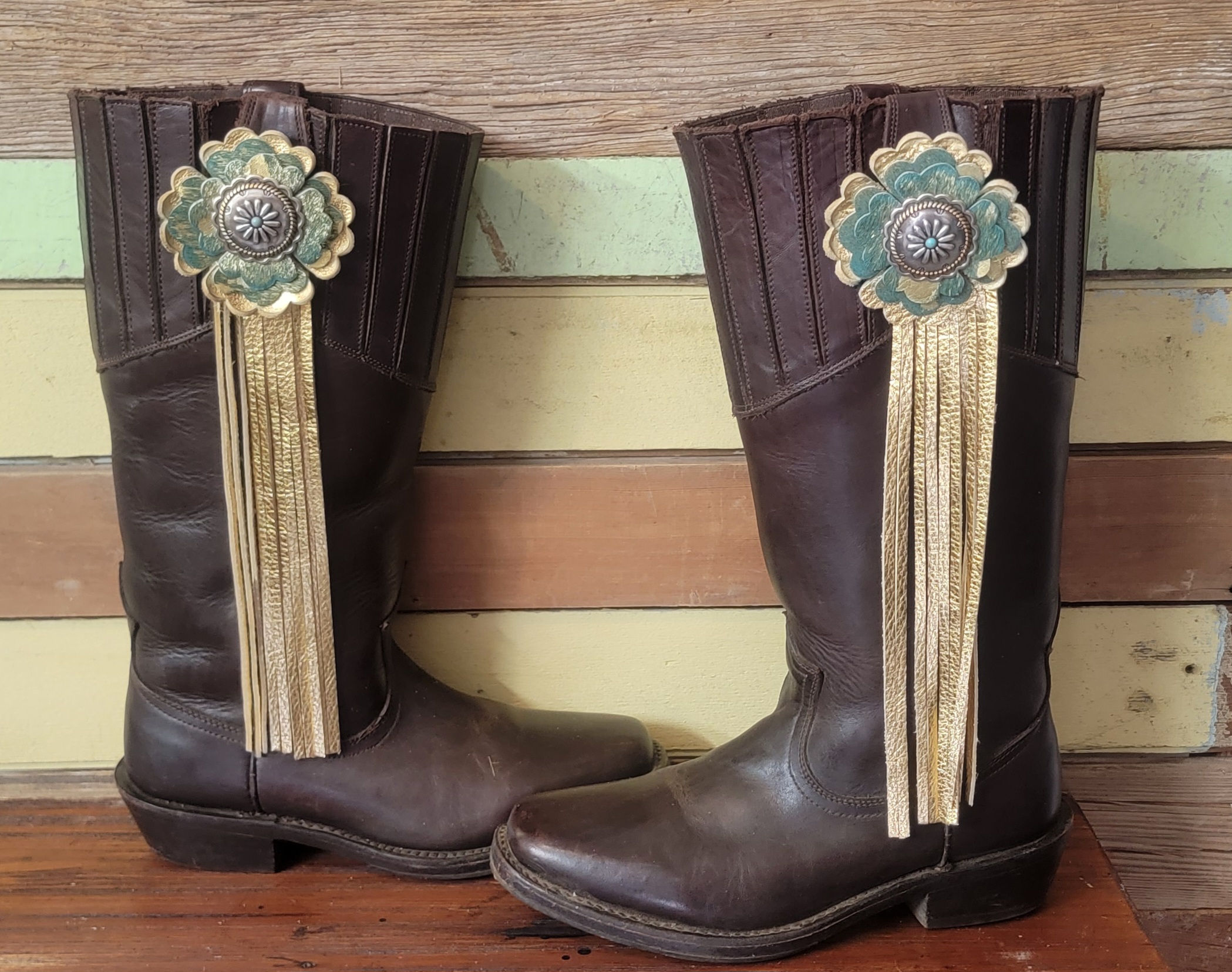 Boot Cuff Jewelry- Turquoise Acid
