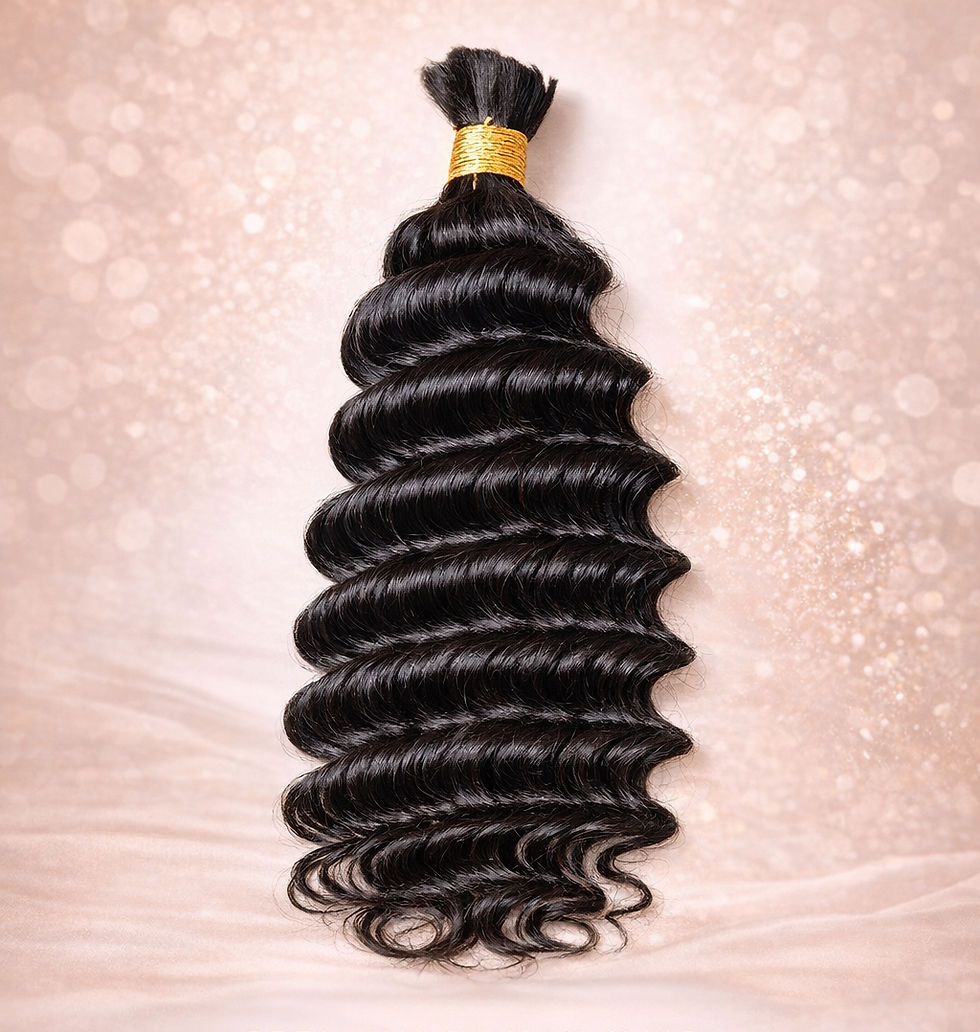 Thumbnail: Deep wave bulk human hair bundle