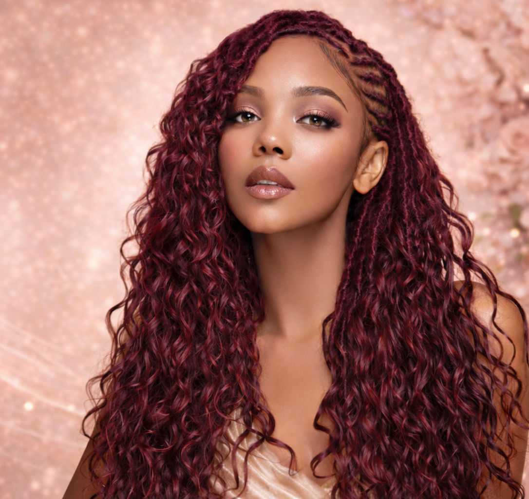 Woman with deep wave hair, color 99J
