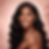 Smiling woman with long body wave wig