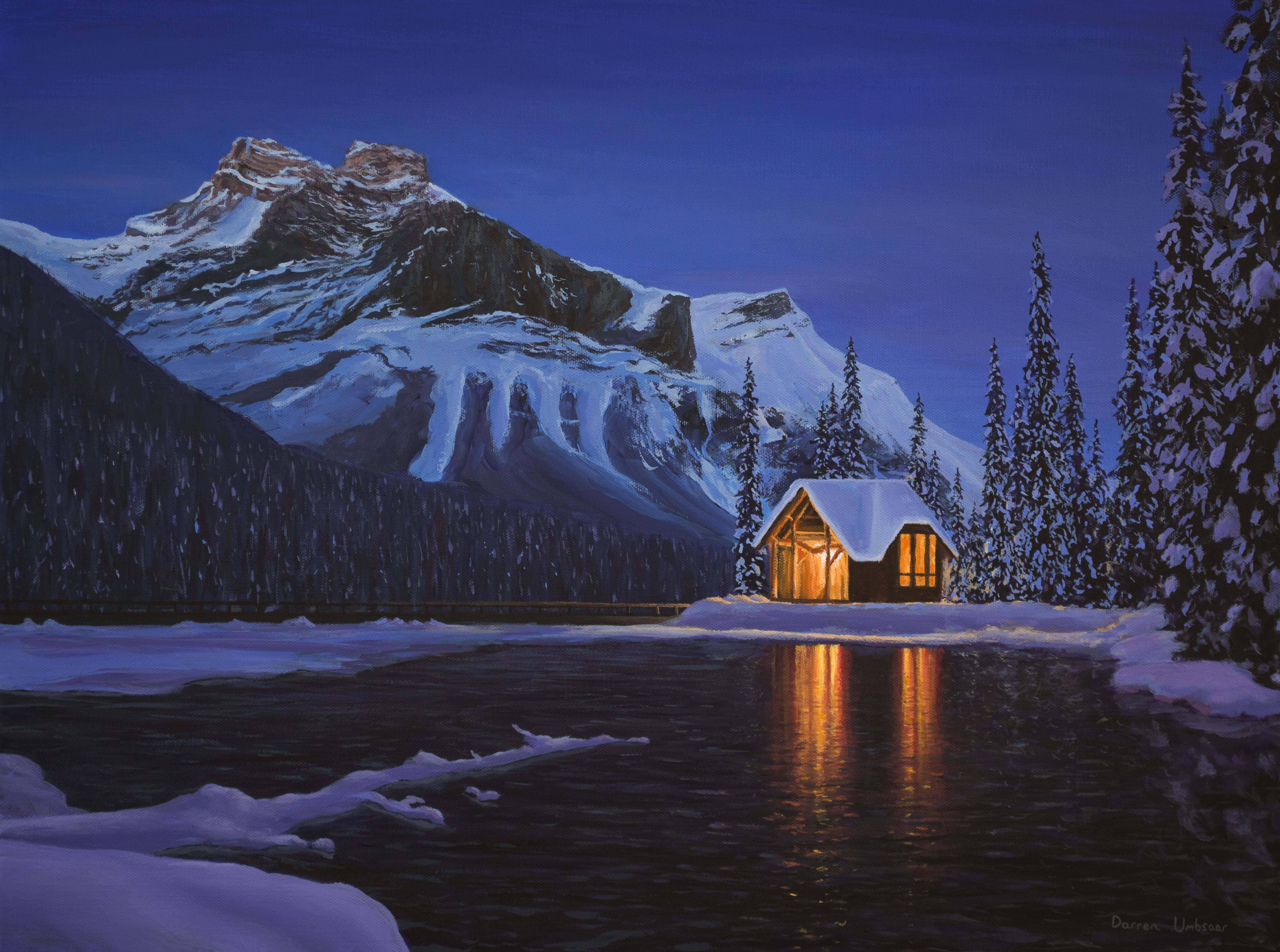 Twilight at Emerald Lake