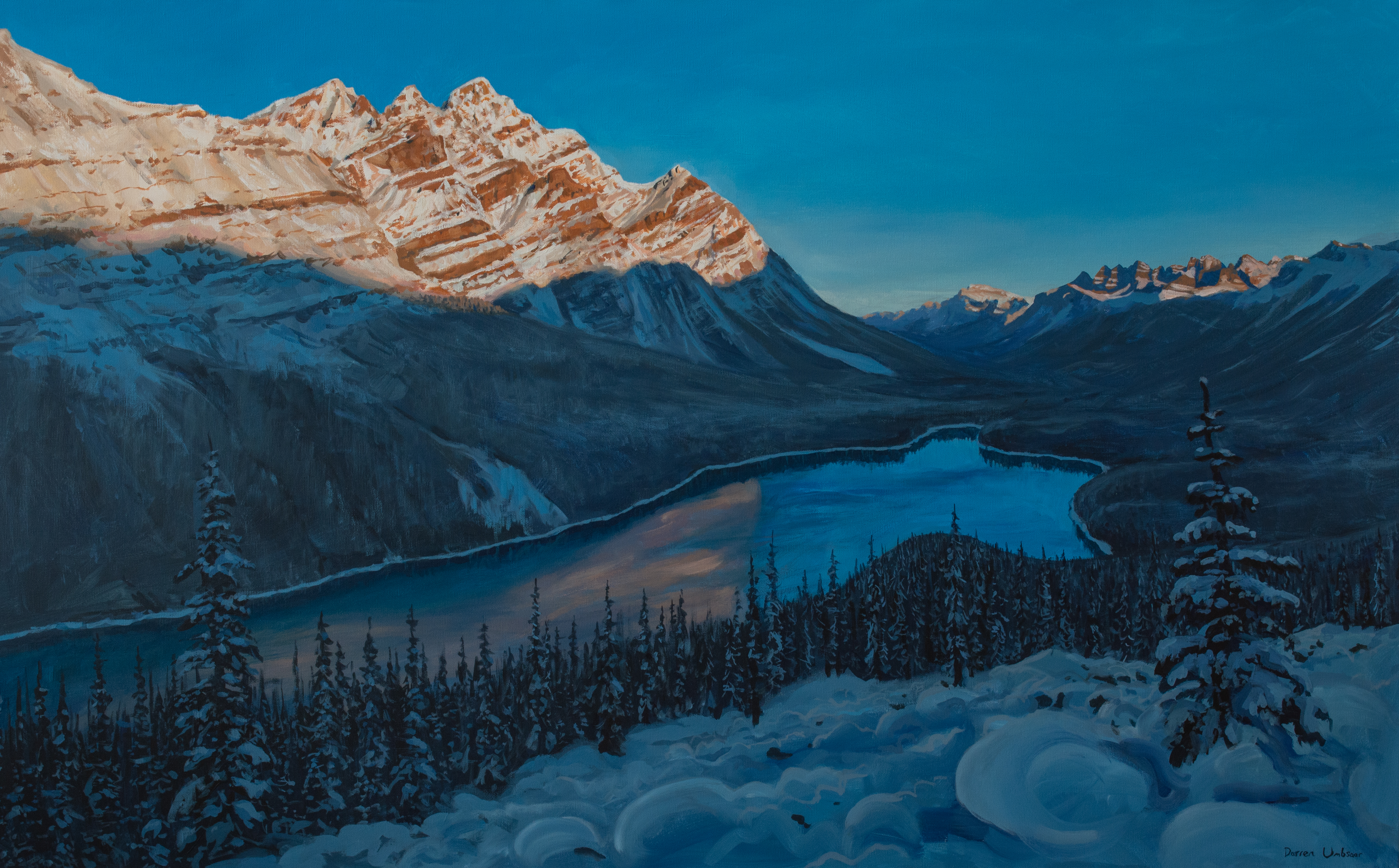 First Snow at Peyto Lake