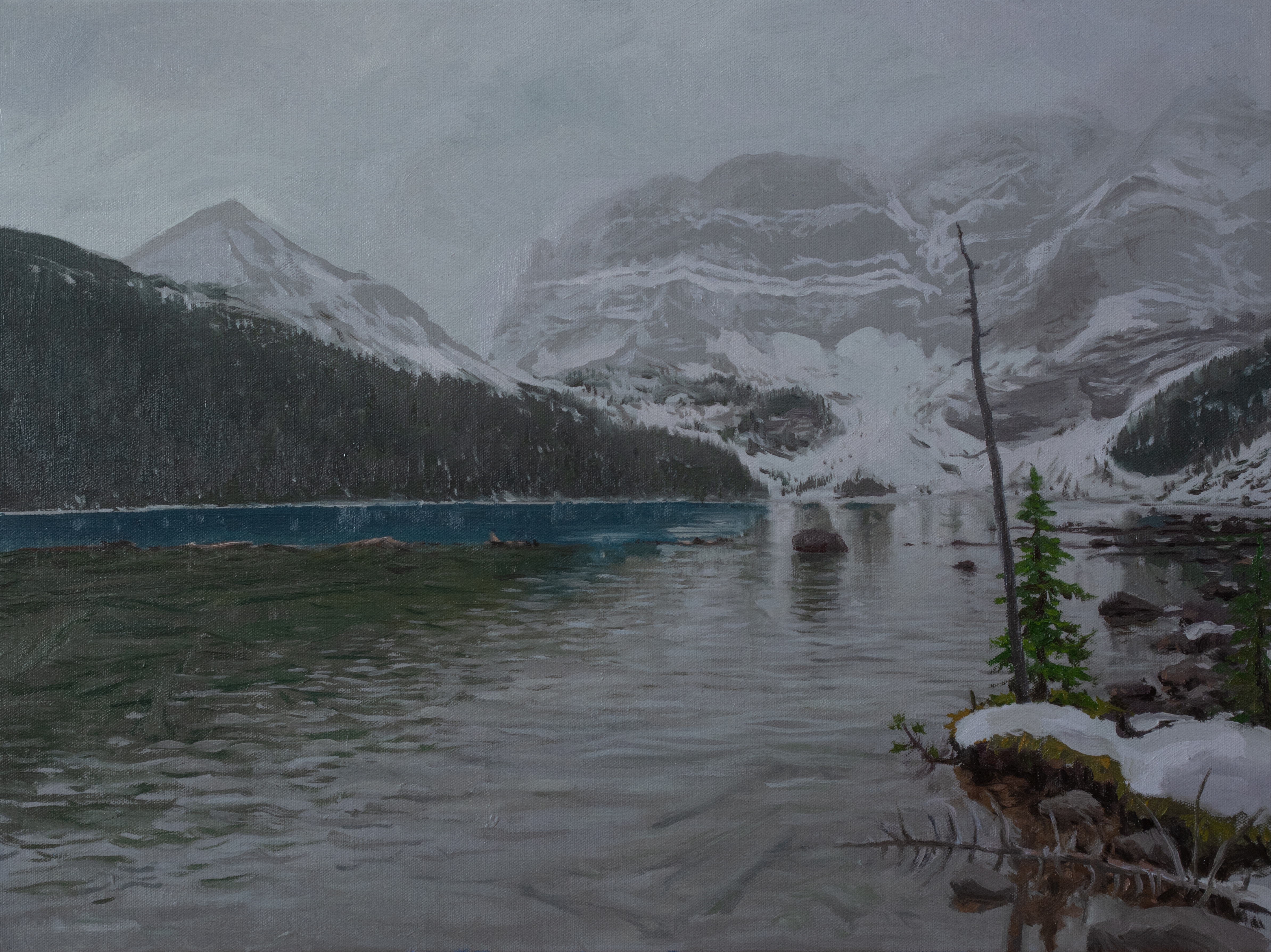 Flurries at Cirque Lake
